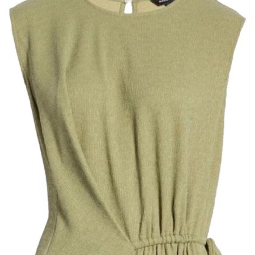 Maggy London Draped Sleeveless Dress Seafoam Green Sz 8 summer